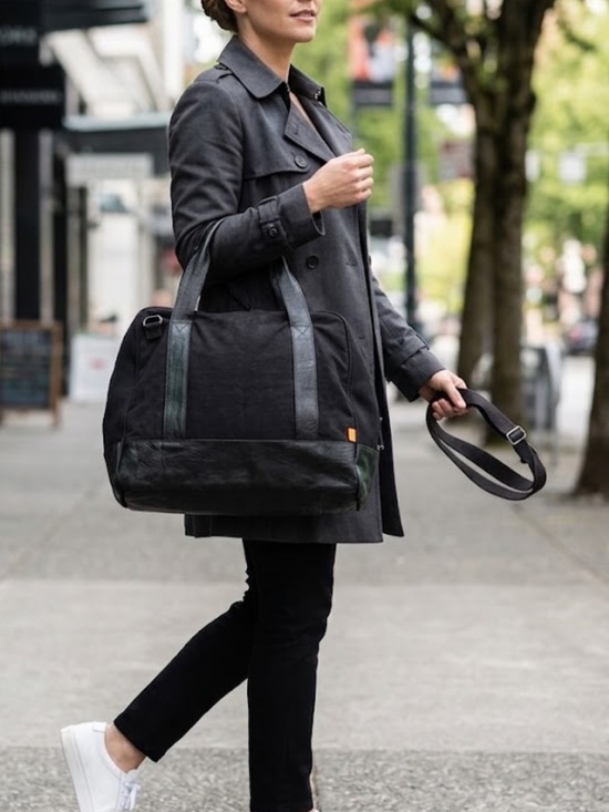 Lucy Handbags - Lucy Work to Workout Canvas Weekender Bag with shoulder strap black NWOT yoga